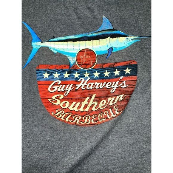 Guy Harvey Mens Dark Grey Pocket Tee- Short Sleeve - Picture 5 of 6